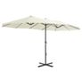 Outdoor Parasol with Aluminium Pole 460x270 cm Sand Image 3