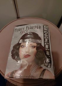 1920s flapper black wig and hairband Brand new