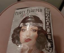 1920s flapper black wig and hairband Brand new
