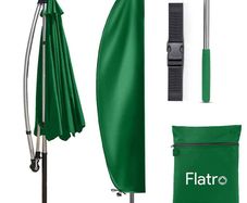 Parasol Cover - Heavy Duty Parasol Covers Waterproof Cantilever with Bag - UV Protection, Weather and Rip Proof 420D Oxford Parasol Cover in Garden & Outdoors (Green)