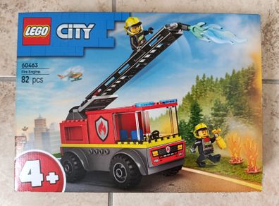 LEGO CITY 2025 Fire Engine Ladder Truck with Two Firefighters 82 pcs Code 60463