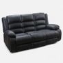 3 Seater leather Recliner Sofa Black, brand new! Image 10