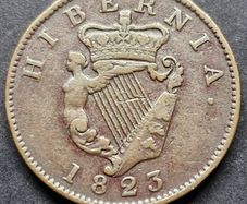 Ireland Hibernia 1823 Half Penny coin