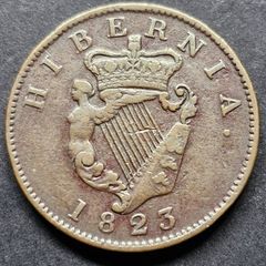Ireland Hibernia 1823 Half Penny coin