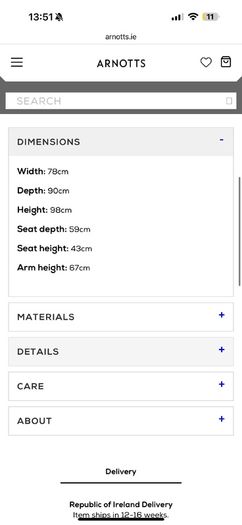 Armchair velvet Orange