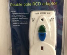Double Pole RCD Adapter Plug Socket