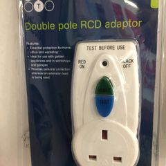 Double Pole RCD Adapter Plug Socket