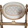 CLEARANCE: PAIR of French Louis XVI style giltwood petite boudoir or slipper chairs circa late 19thC. Image 10