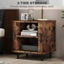 Bedside Table with Sliding Doors Image 6