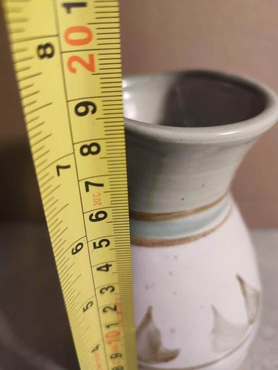 Lovely Handmade Art Pottery Vase not Signed , Abstract