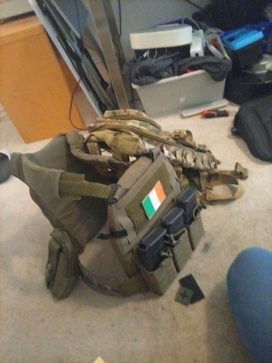 military airsoft bag and armour