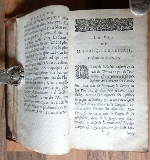 Les Oeuvres de M. Francois Rabelais, Docteur en Medecine, 1666, Rare French
