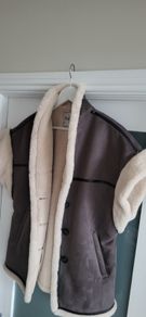 K-ZELL faux fur sleeveless aviator gilet Sz M (Fit 10-14UK) - Rrp 119 (New)