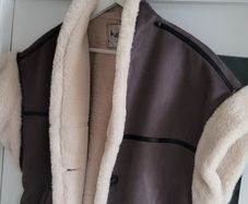 K-ZELL faux fur sleeveless aviator gilet Sz M (Fit 10-14UK) - Rrp 119 (New)