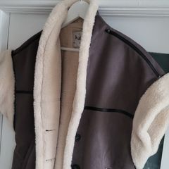 K-ZELL faux fur sleeveless aviator gilet Sz M (Fit 10-14UK) - Rrp 119 (New)