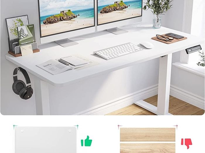 Electric Height Adjustable Standing Desk Sit Stand Desk with Whole Board for Home Working