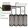 4 x 12LED Car Front Grille Lighting LED Light Bar Beacon Lamp Image 2
