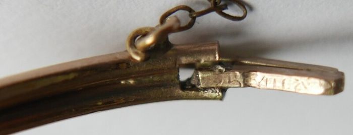 Vintage  14k Yellow Gold Plated  Bangle Bracelet