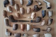Lot of vintage clay pipe bowls
