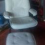 Swivel/Rer ceam leather feeding chair with Ottoman Image 2