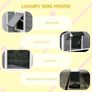 Wooden Dog Kennel for Outside, for Medium Dogs, b5Hx97L x72Wcm. Grey Image 3