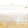 8-Panel Metal Folding Safety Gate & Playpen, 61 x 75 cm Panels (24 x 29.5 in)  White Image 5