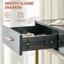 Dressing Table Set, with Storage and Stool - Black Image 4
