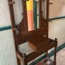 Antique hall stand with mirror and storage Image 2