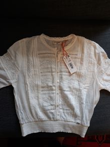 SUPERDRY top XS UK 8 white New with tag!