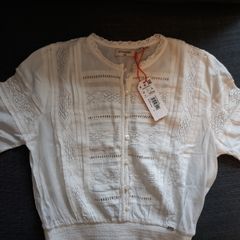 SUPERDRY top XS UK 8 white New with tag!