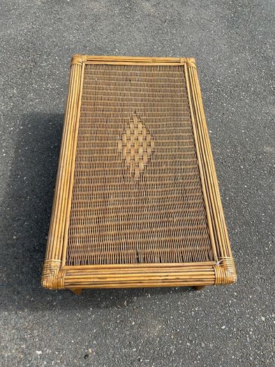 wicker coffee table