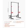 Power Cage Squat Rack, Multifunctional Power Rack Home Gym, Strength Training Workout Equipment with 4 Band Pegs, Adjustable J-Hooks & Safety Bars for Barbell Squat Bench Press Pull-Up Image 3