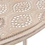 3 Piece Bistro Set Steel White Image 4