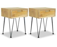 Bedside Cabinets 2 pcs 40x30x50 cm Solid Teak