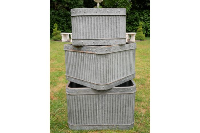 Planter Set Of 3 Square Tubs  D7089