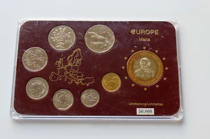 Malta Mint Set & 1 Euro Specimen Pattern EU Accession