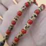 Vintage Himalayan Tibetan Eyes Agate & Whiteheart Glass Beads Necklace Image 3