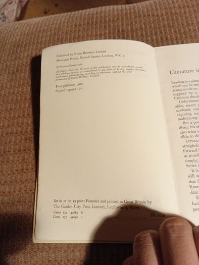 1971 Jane Austen. Literature in Perspective. Norman Sherry. Vintage.