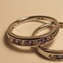 9ct White Gold Sapphire & Zirconia Eternity Ring Image 6