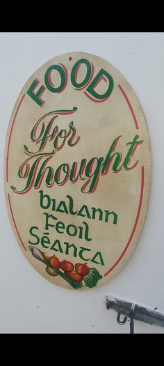 Large  food for taught timber sign