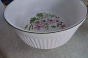 Vintage Souffle Oven or Serving Dish Wiled Mallow Ulster Ceramics Irish 20cm diameter and 7 cm. high made in Ireland