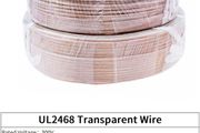 20M 30AWG Electrical Wire 2 Pins Transparent Cable 30AWG - 16AWG UL2468 PVC Speakers Audio Headphone LED Strip Lamp Extension Cord