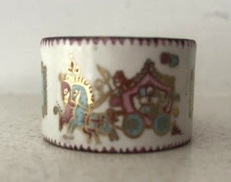 Vintage 1960s M Aichberger Vienna Enamel Napkin Ring