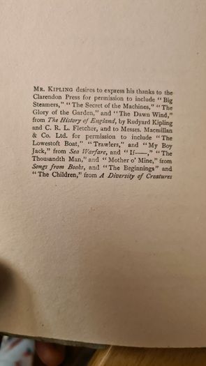 Twenty Poems From Rudyard Kipling. Published  By Methuen & Co. Ltd. London. Soft Cover. In Good Condition.