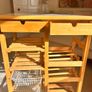Solid wood kitchen trolley with Tiled top. Image 3