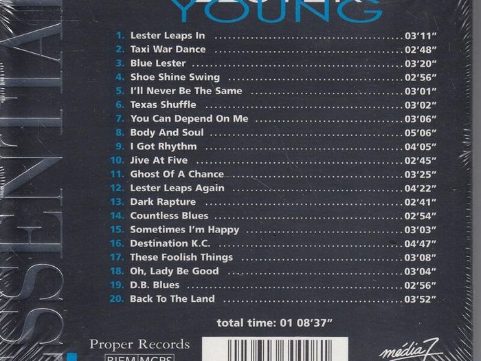 Lester Young. Essential Masters of Jazz. CD. Free Postage!