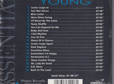 Lester Young. Essential Masters of Jazz. CD. Free Postage!