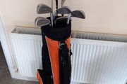 slazenger golf clubs and bag.  Right handed clubs