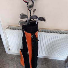 slazenger golf clubs and bag.  Right handed clubs