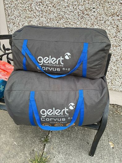 8 man tent gelert corvus 6 & 2 (needs poles)